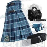 Battle Of Kilts Men’s Tartan Kilt Outfit – 6-Piece Scottish Set with Premium Accessories
